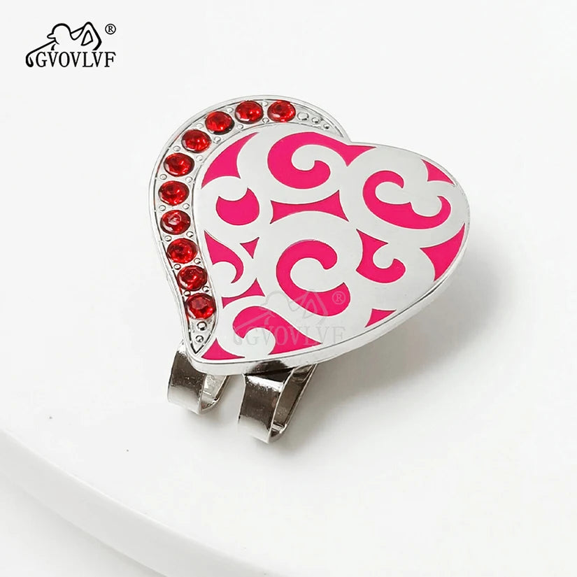 1pc Golf Bling Golf Ball Marker with A Standard Magnetic Hat Clip Gift for Women Golf Accessories Easily to Golf Cap New