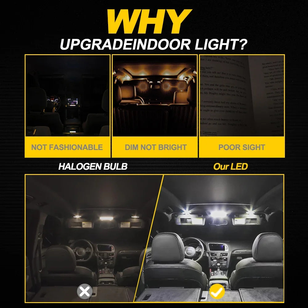 LED Interior Map Dome Trunk  Door Light Kit For Nissan Skyline R32 R33 R34 V35 V36 V37 1989-2018 2019 2020 2021 Car Accessories