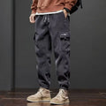 Spring Autumn New Style Elastic Waist Casual Pants for Men Stretch Straight Drawstring Harem Jogging Sports Long Pants Male