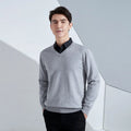 Cashmere Cotton Blend Classic V-neck Knitted Sweater Men Pullover 2024 Autumn Winter Soft Warm Business Casual Jumper pull homme