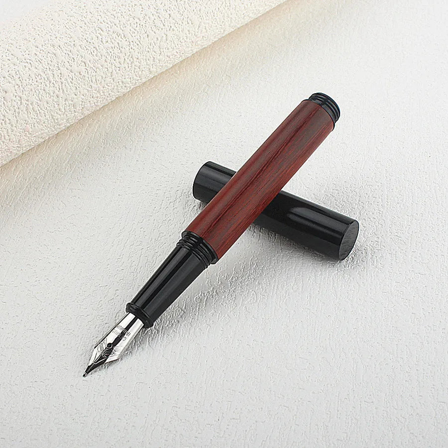 Exquisitely Designed Portable Pocket Vintage Mini Lipstick Pen Brass Solid Wood Materials Stationery Gifts Office Supplies