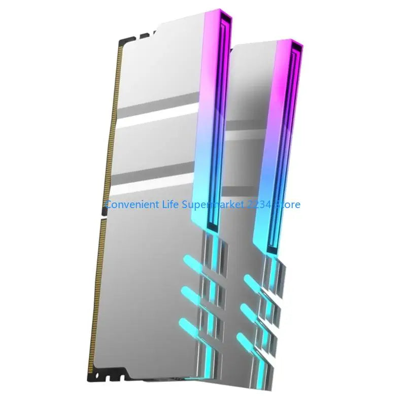Enhances Heat Dissipation Memory Coolers Aluminum Alloy Compatible DDR4 DDR5 5V ARGB Lighting Toolless Design Low Noise