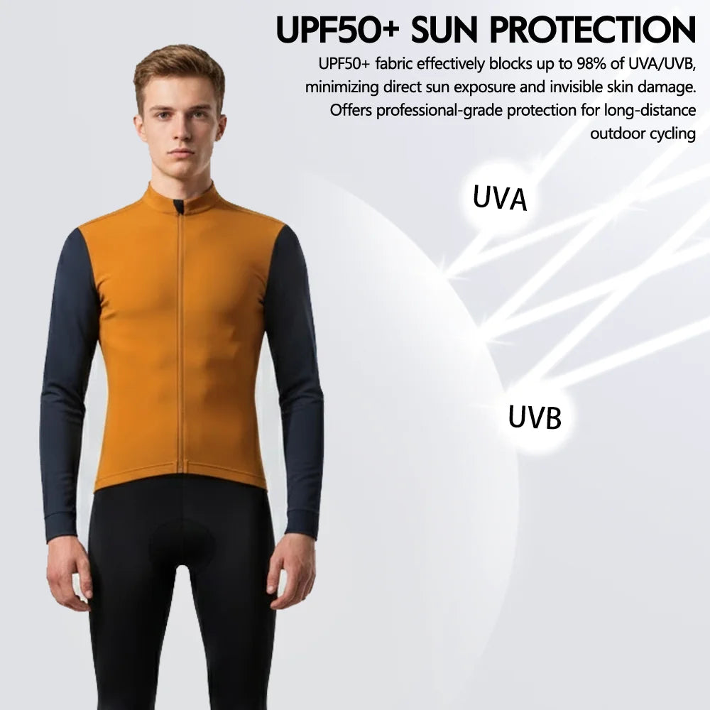 ZRSE Cycling Jersey Maillot Winter Windproof Bike Clothing Cycling Long Sleeve Windbreaker Waterproof MTB Bicycle Fleece Warm