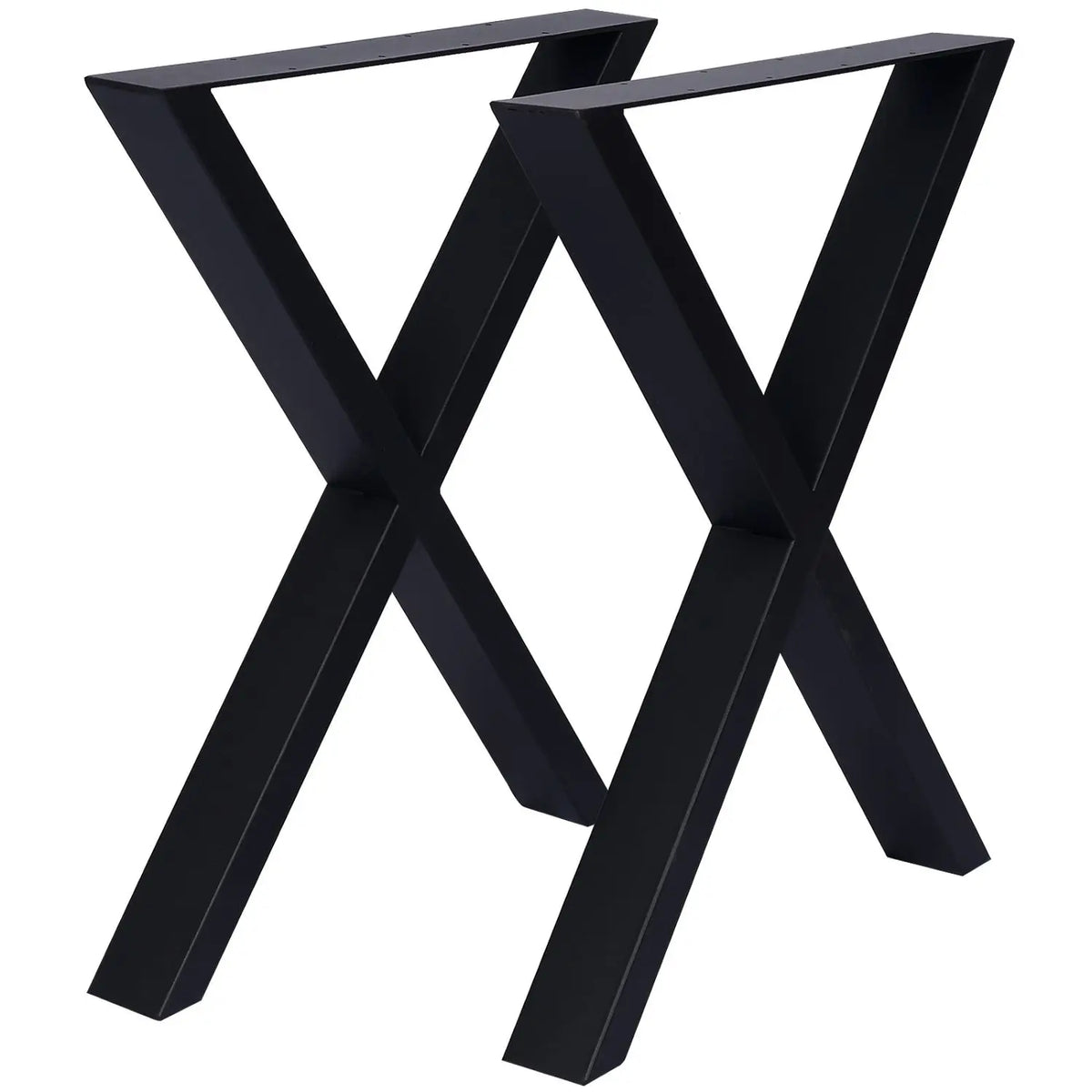 Heavy Duty 28x24 Inch Steel Desk Legs Wide Metal Table Legs for Dining Table and Coffee Desk X Table Leg Set of 2