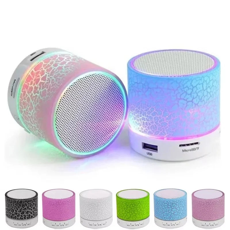 Mini Bluetooth Speaker Wireless Loudspeaker With LED Light USB TF Card AUX Subwoofer Portable Sound Column For Computer Laptop