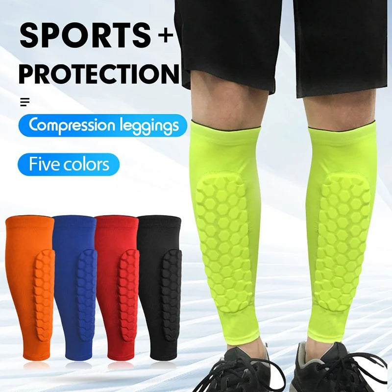 Honeycomb Soccer Shin Guards Football Shields Sports Legging Shinguards Leg Sleeves Protective Gear Shank Protector
