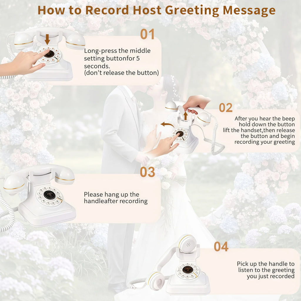 Audio Message Book Phone Wedding Guest Voice Blessing Message Book Banquet Voice Check-in Message Phone Birthday Party Celebrati
