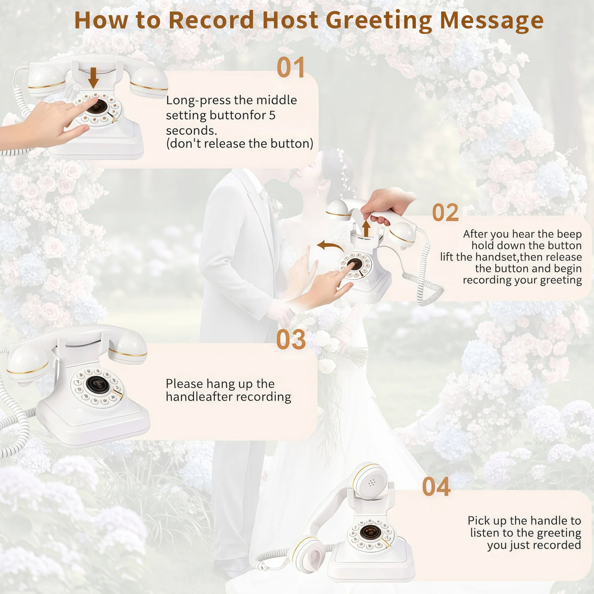 Audio Message Book Phone Wedding Guest Voice Blessing Message Book Banquet Voice Check-in Message Phone Birthday Party Celebrati