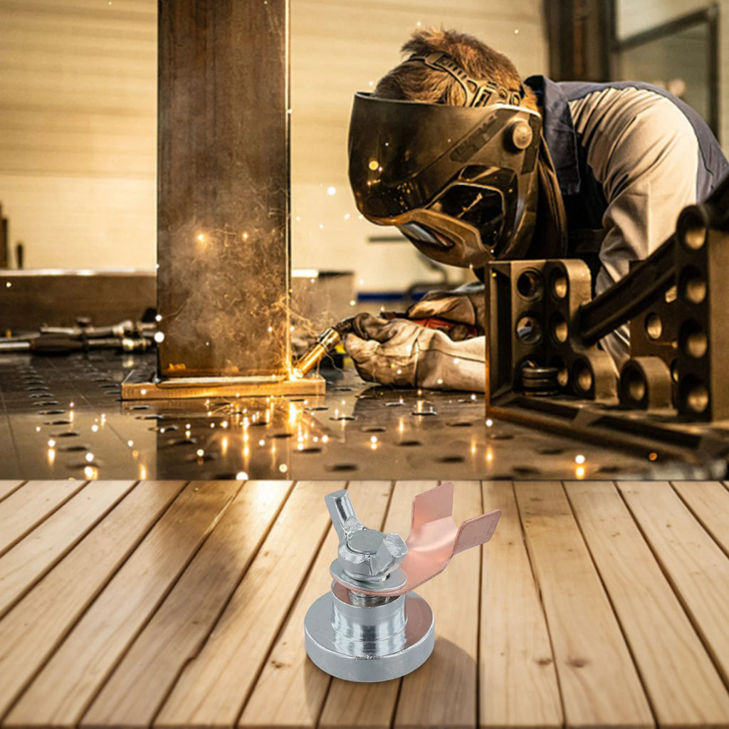 1PC Welding Ground Clamp Magnetic Welding Clamp Quick Release Mounts For Steel Iron Welding Gas Welding Equipment Accessories