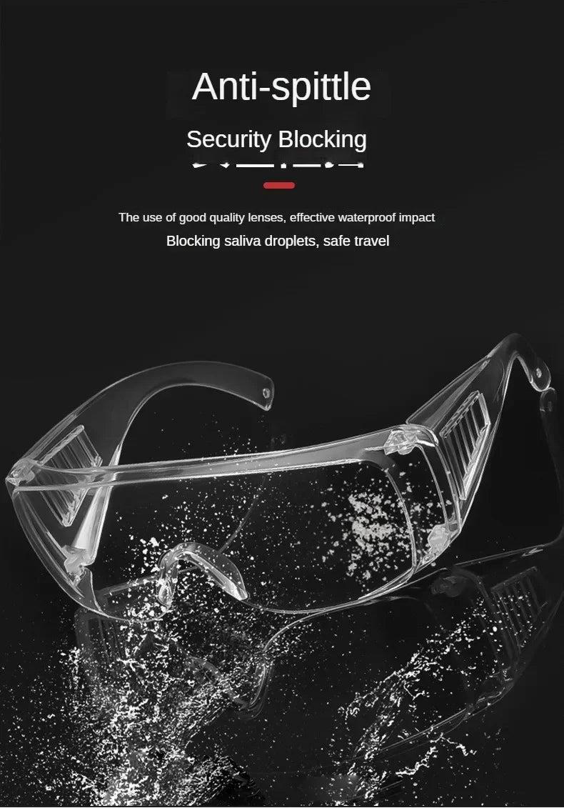 Blinds Goggles Splashproof Industrial Impact Resistant Anti-fog Waterproof Beads Cycling Safety Goggles Safety Protection Clear