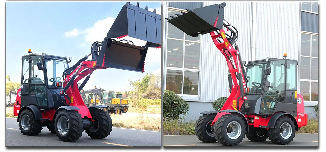 Farm Loader Diesel Kubota Engine Mini Loader Euro5 EPA Wheeled Mini Loader Hydraulic 4×4 Compact Loader 2 Ton Loaders Customized