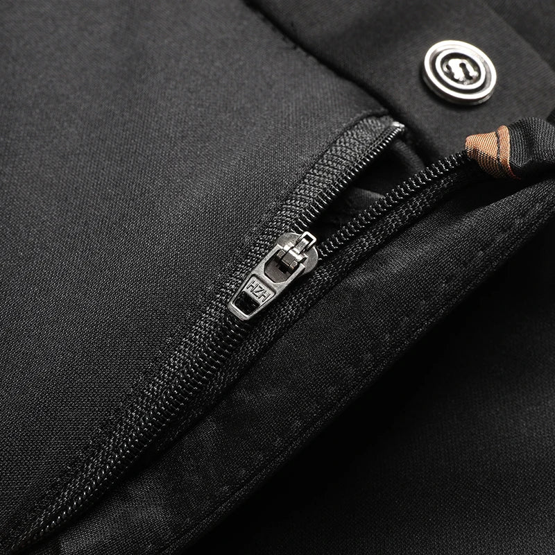 2026 Men's Spring Summer Autumn  Pants Straight Stretch Casual No Trace No Ironing Fabric Silky Cool Feeling Trousers 29-42