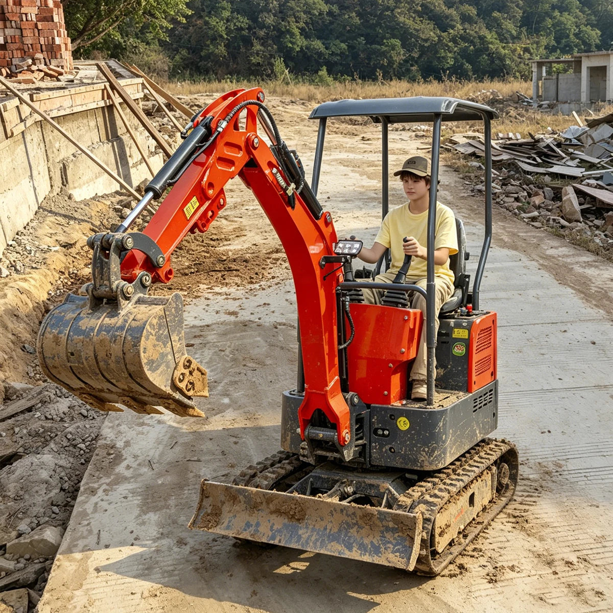 Strong Load Bearing Capacity Hydraulic Crawler Mini Excavator Durable And Reliable Mini Excavator With Customized Cab