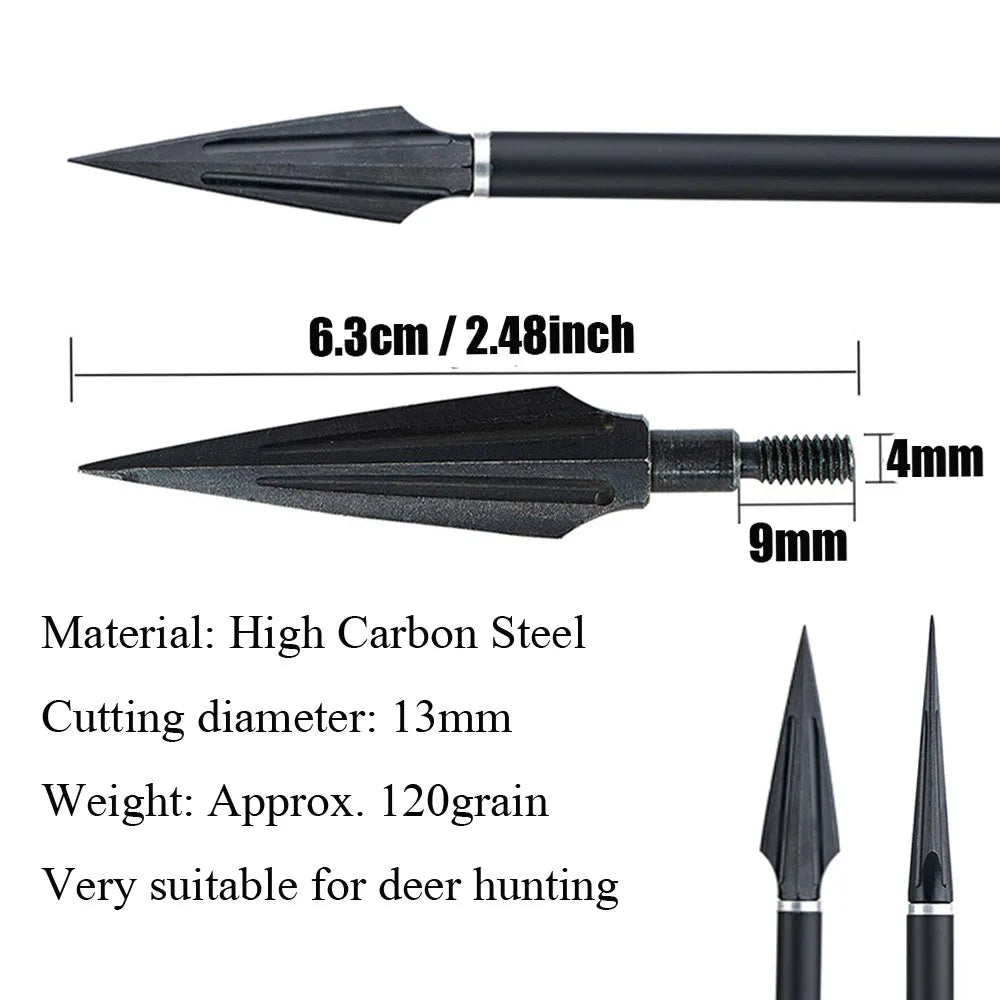 120grain Hunting Broadheads Arrowheads Points Tip for Carbon Arrows for Compound Bow Longbow Archery Outdoor Hunting Shooting
