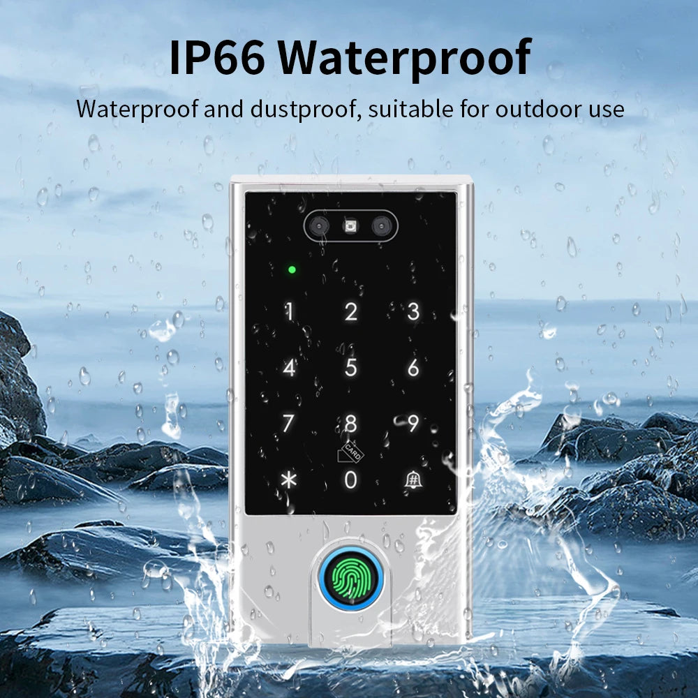 WIFI Face Wiegand 26-34 Recognition Fingerprint 125KHZ/13.56MHZ RFID Access Control Machine Card Reader Work With Tuya APP