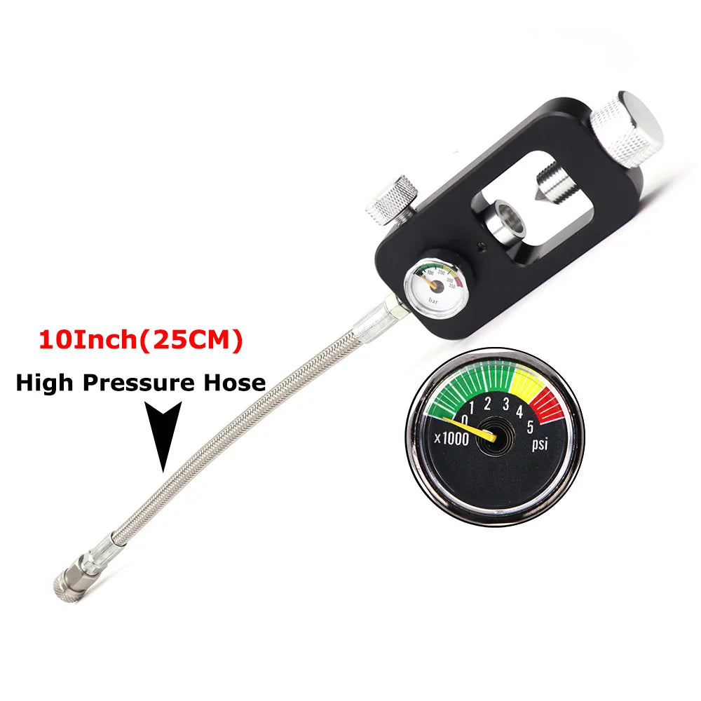 Scuba Refill Station For Filling Air Tanks From Scuba Cylinder Stainless Steel Braided Hose 4500psi