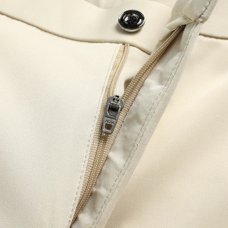 2026 Men's Spring Summer Autumn  Pants Straight Stretch Casual No Trace No Ironing Fabric Silky Cool Feeling Trousers 29-42
