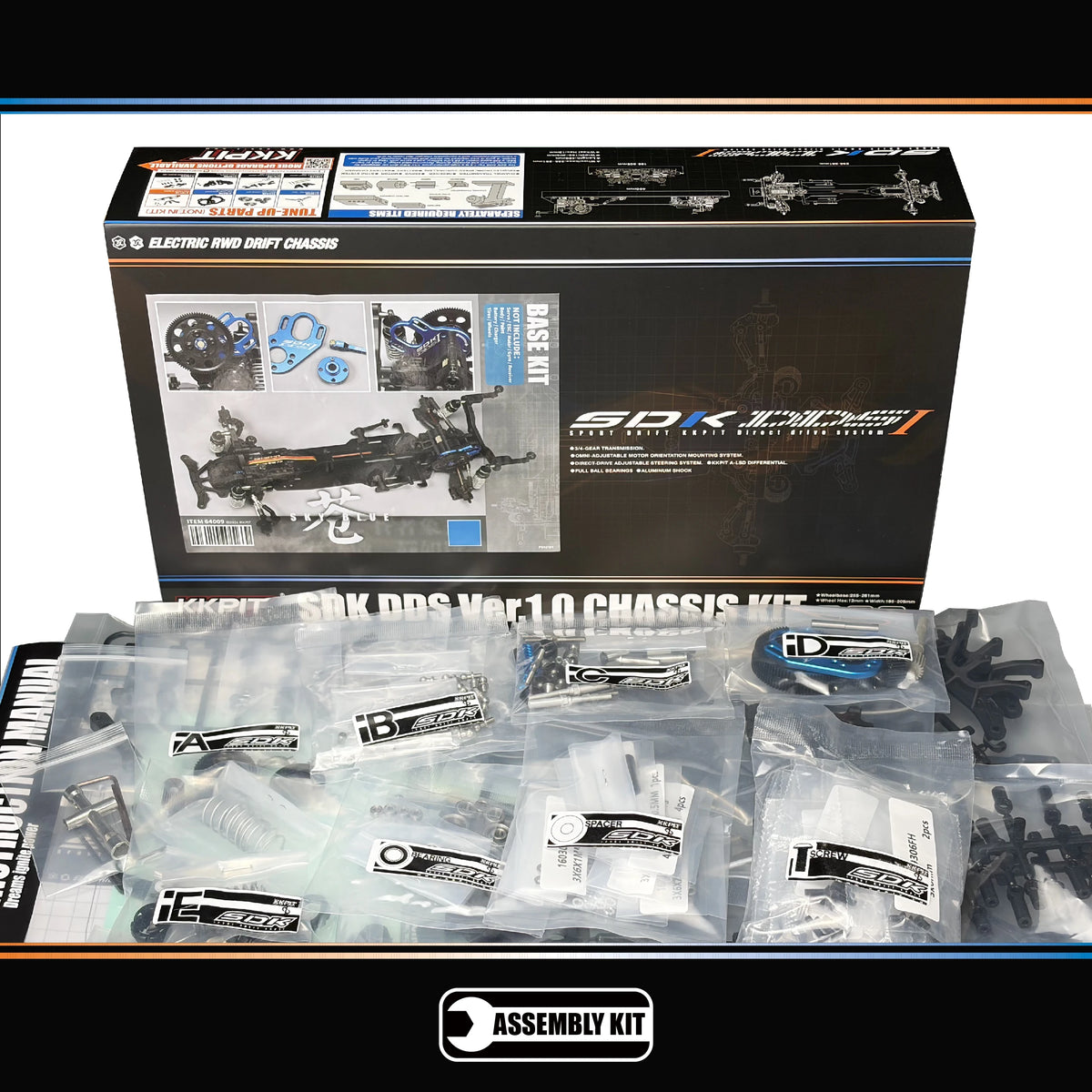 KKPIT SDK DDS Ver.1.0 1/10 Electric R/C DRIFT Chassis KIT