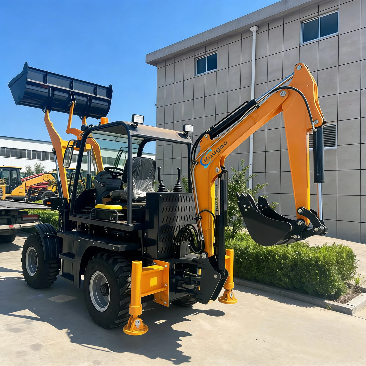 Backhoe Loader Free Shipping Excavators Machine Digger Front Loader 3 Ton Mini Excavator Bagger Garden Mini Loader B Customized