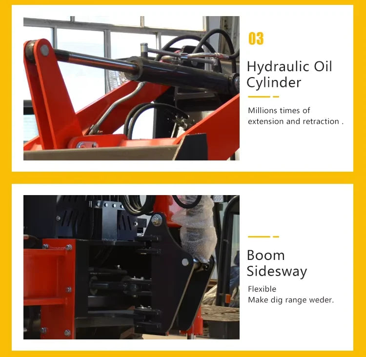 Backhoe Loader Free Shipping Excavators Machine Digger Front Loader 3 Ton Mini Excavator Bagger Garden Mini Loader B Customized