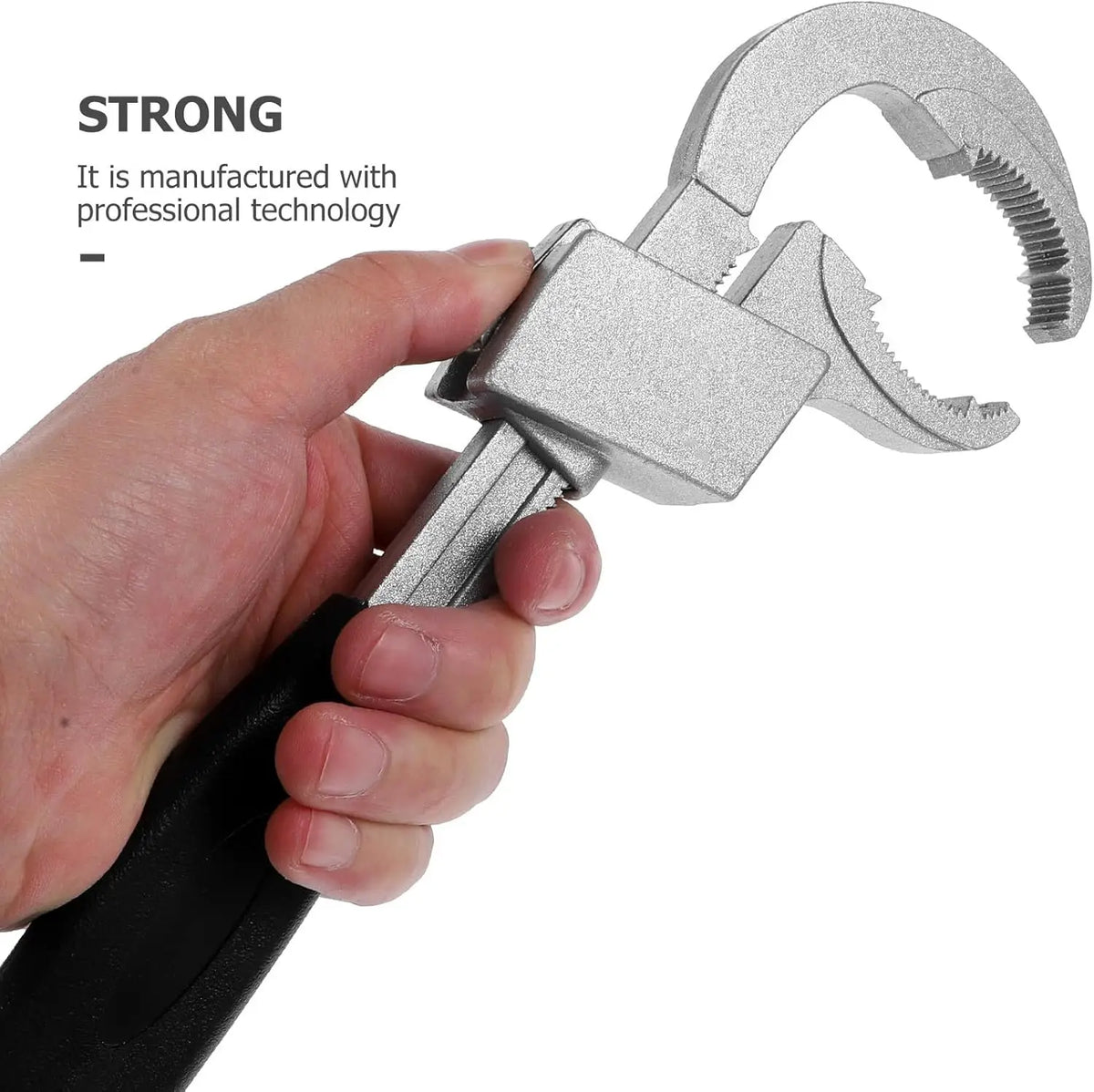 Universal Adjustable Wrench - Perfect for Faucet & Sink Repairs, Bathroom Maintenance, and Pipe Work