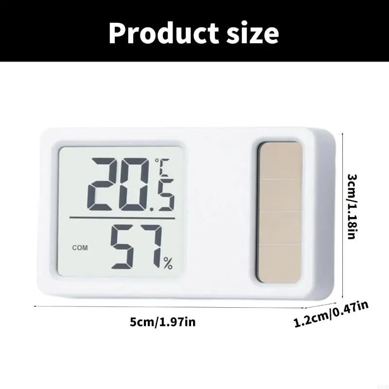 E56E Thermometers Hygrometer Solar Powered Desktop Temperature Humidity Meter Gauge