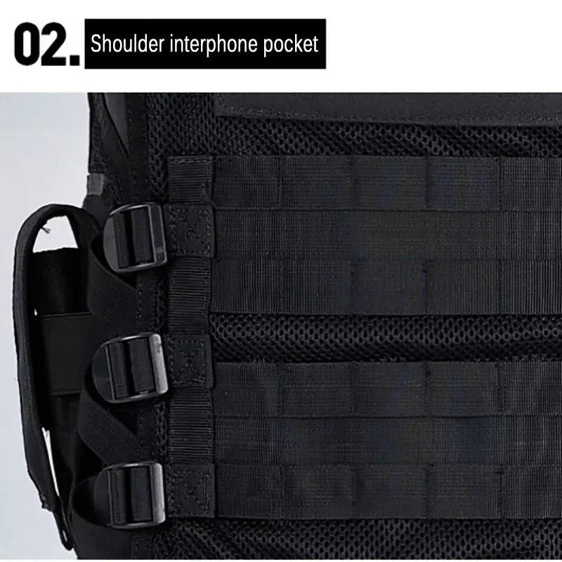Adjustable Molle Tactical Vest Combat Body Armor Vests Security Guard Hunting Army Outdoor CS War Game Airsoft Training Jacket