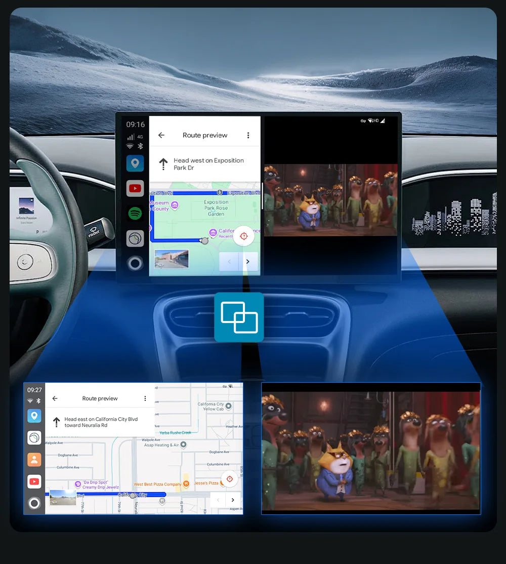CarlinKit Ultra Box Android 15.0 SM6350 Tv Box CarPlay Wireless Android Auto Wireless Adapter Support Youtube Netfilx IPTV GNSS