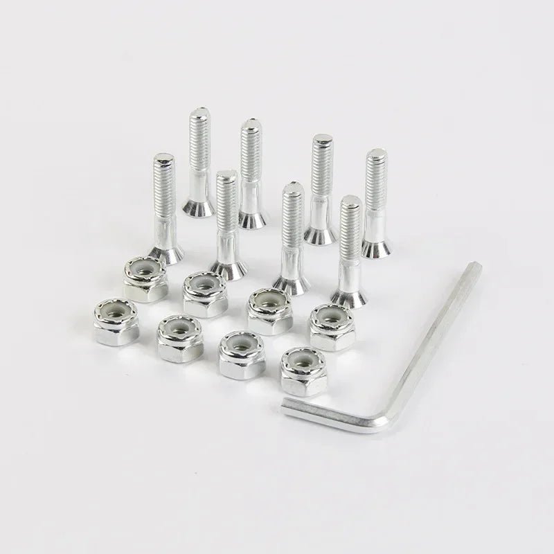 Skateboard Trucks Screws M5x25/29/32/38/44/50mm Mounting Bolts Anti-rust Durable Bridge Nails Nuts Skateboard Truck Wheel Repair