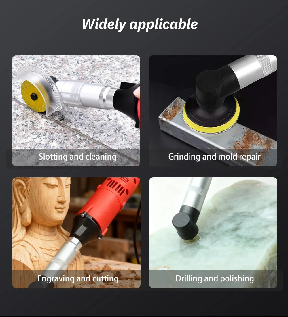 Tungfull 90-Degree Elbow Die Grinder Mold Polisher 550W Multi-Functiont Rotary Tool for Metal Grinding, Wood Carving, Polishing