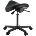 "Salon Furniture 400 LBS Capacity Height Adjustable Swivel Saddle Stool with Thickened PU Leather Seat"