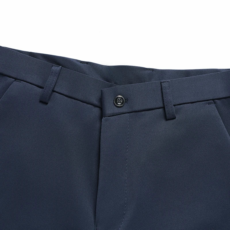 2026 Men's Spring Summer Autumn  Pants Straight Stretch Casual No Trace No Ironing Fabric Silky Cool Feeling Trousers 29-42