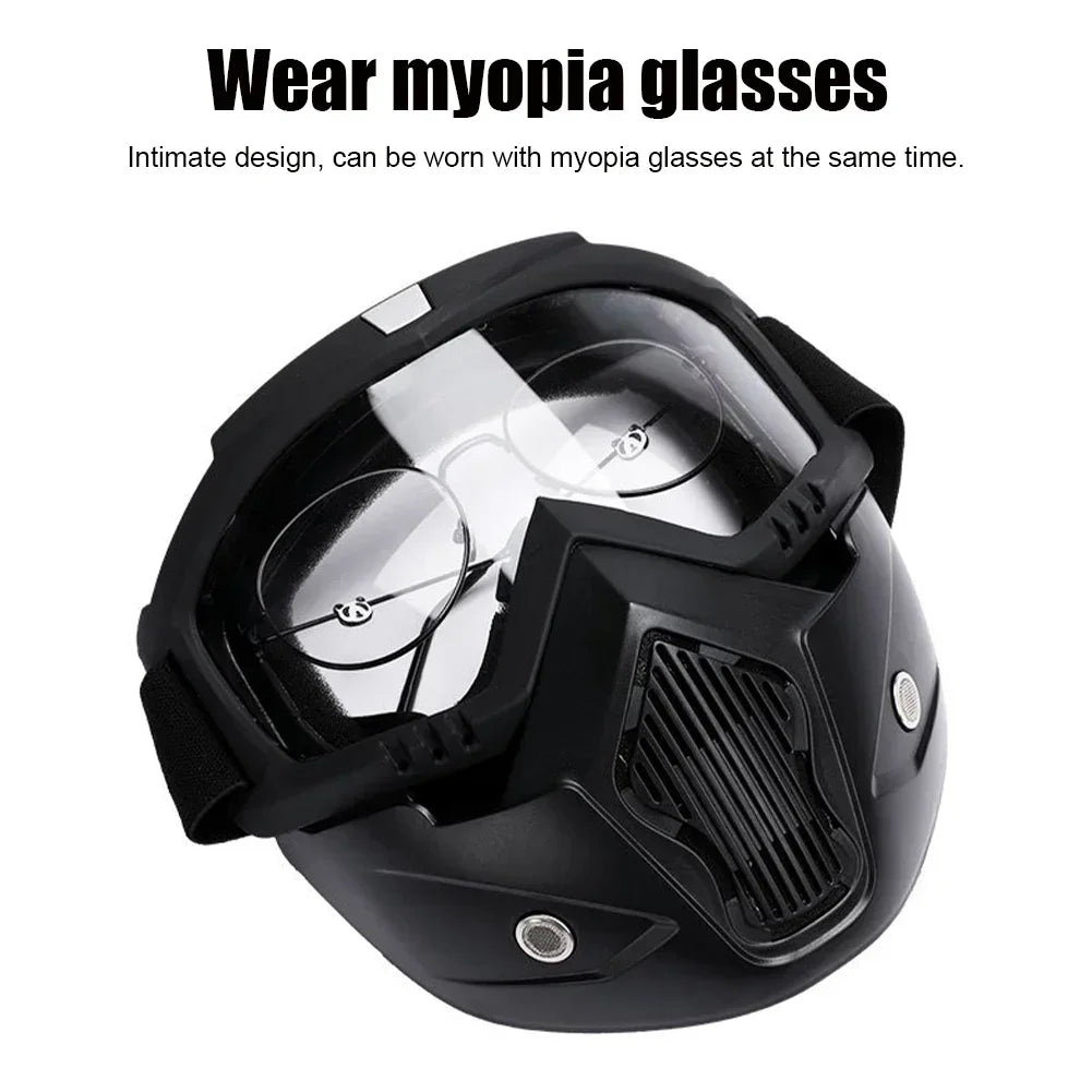 Goggles Full Face Hd Transparent Fog-proof Sand-proof Electric Welding Protective Glasses Versatile Breath-proof Windproof Mask