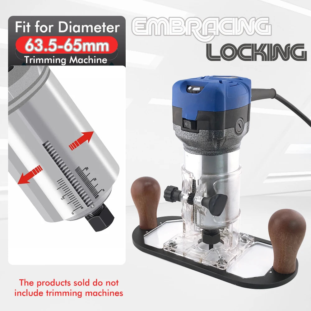 New Wood Router Base for Edge Guide - Woodworking Trimming Machine Milling Groove Flip Engraving Trimming Opening Milling Base