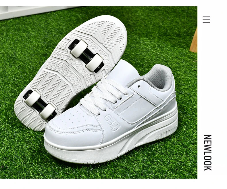 Children's Roller Skate Shoes Student Inline Skating Shoes Girls 4-Wheel Deformation Boy's Skating Shoes