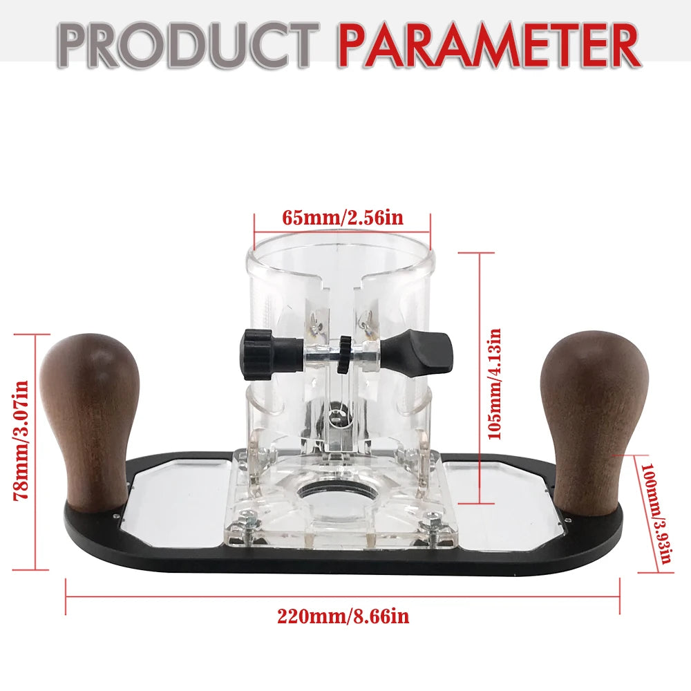 New Wood Router Base for Edge Guide - Woodworking Trimming Machine Milling Groove Flip Engraving Trimming Opening Milling Base