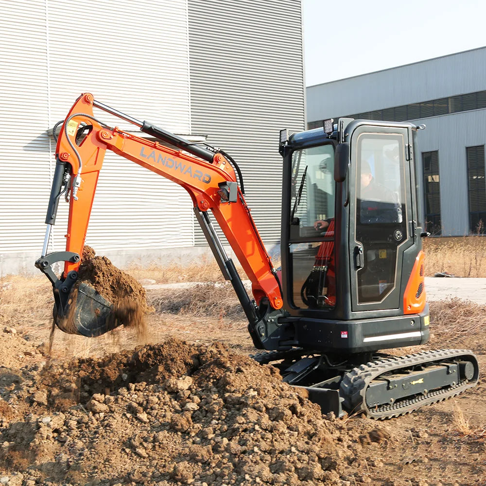 LANDWARD YANMAR Excavator 2.5 Tons Mini Excavator Optional Engine 24HP XT25U Crawler Cab Mini Excavator 3 Tons Euro 5 Customized