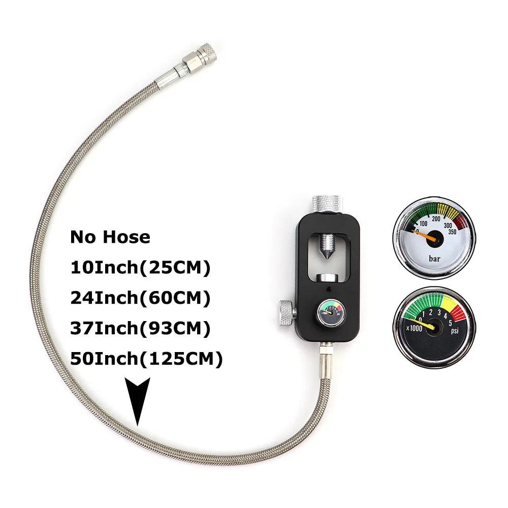 Scuba Refill Station For Filling Air Tanks From Scuba Cylinder Stainless Steel Braided Hose 4500psi