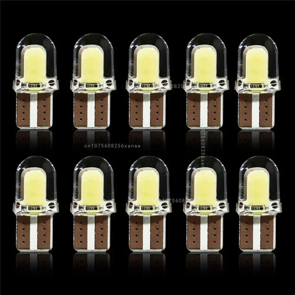 10pcs Car Interior Lamps T10 194 168 W5W COB 4 SMD LED CANBUS Silica Bright White Clearance License Light Bulbs Car Lights