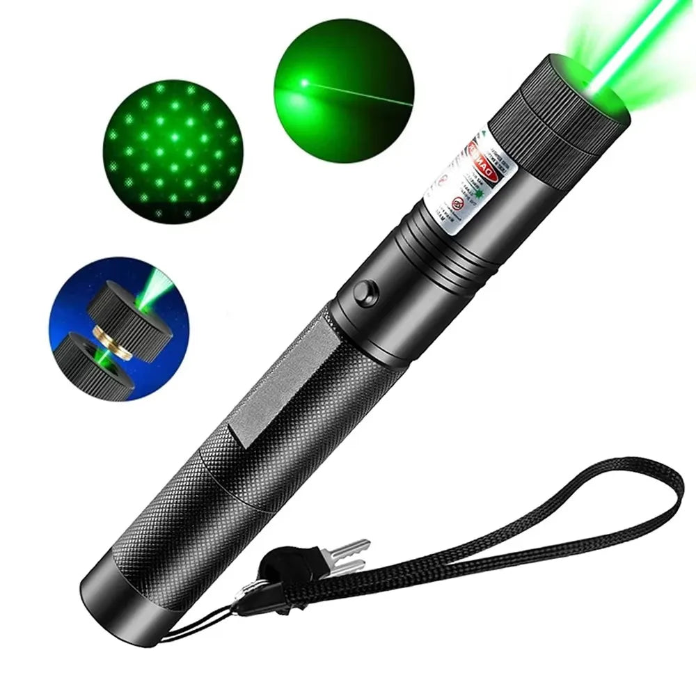 (Do not provide batteries) Green Light Portable Laser pointer LED Training Torch Pet Cat Tickle Toy Flashlight
