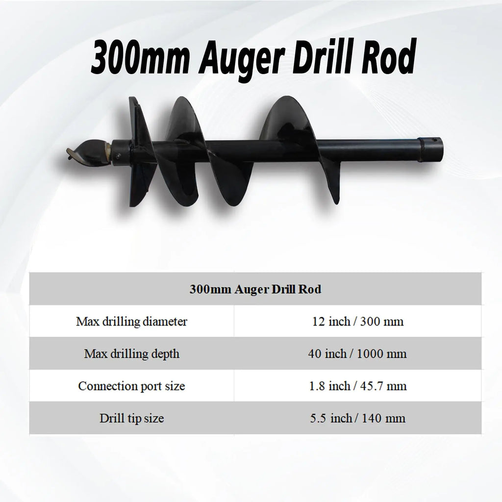 150mm/200mm Auger Drill for JCB NEX Kingway Berger Kruas and Other Chinese Mini Excavator Mini Excavators