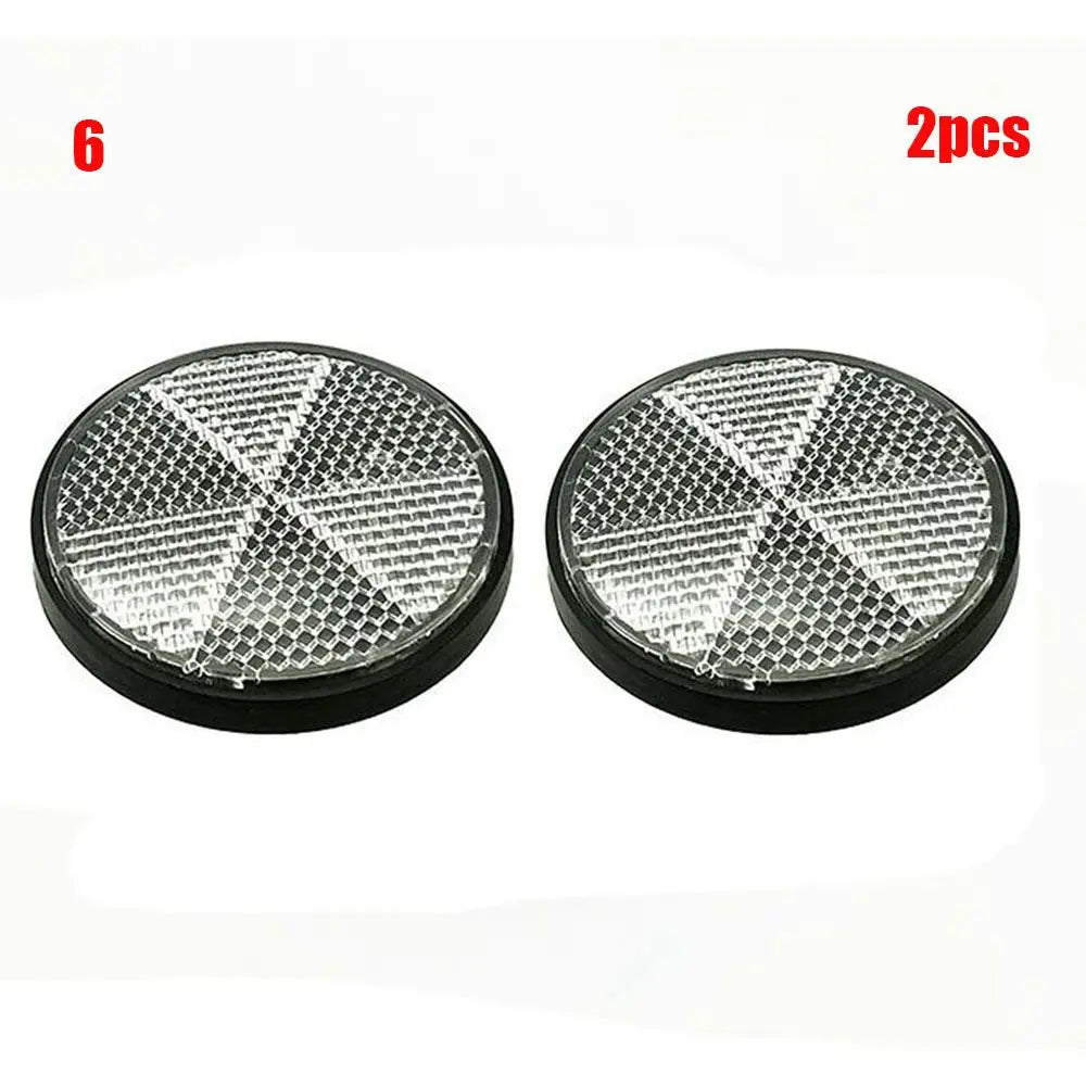 2Pcs High Quality Bike Spoke Reflector Oval&Round Plastic Flashing Night Reflectors Safety Warning Light Wheel Rim Reflective