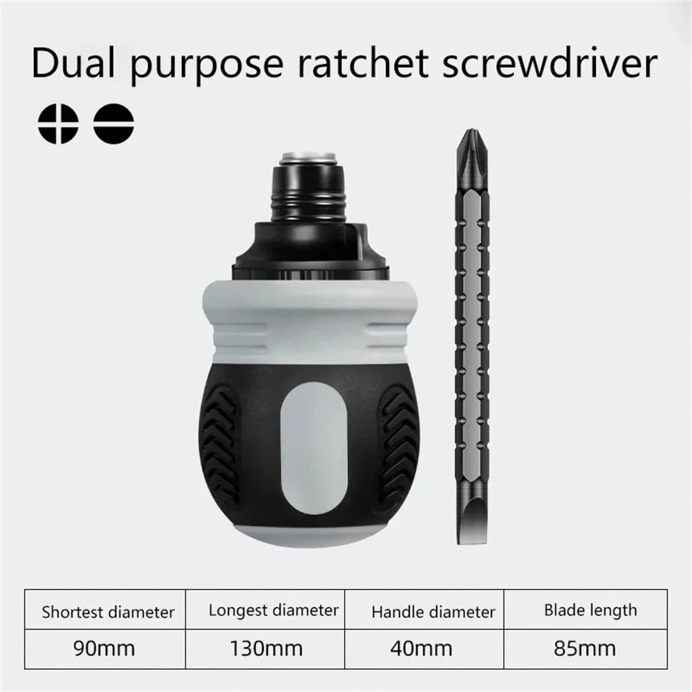 Multifunctional Triangular Plum Blossom Cross Inner Screwdriver Ratchet Screwdriver Set Short Shaped Radish Head High Hardness