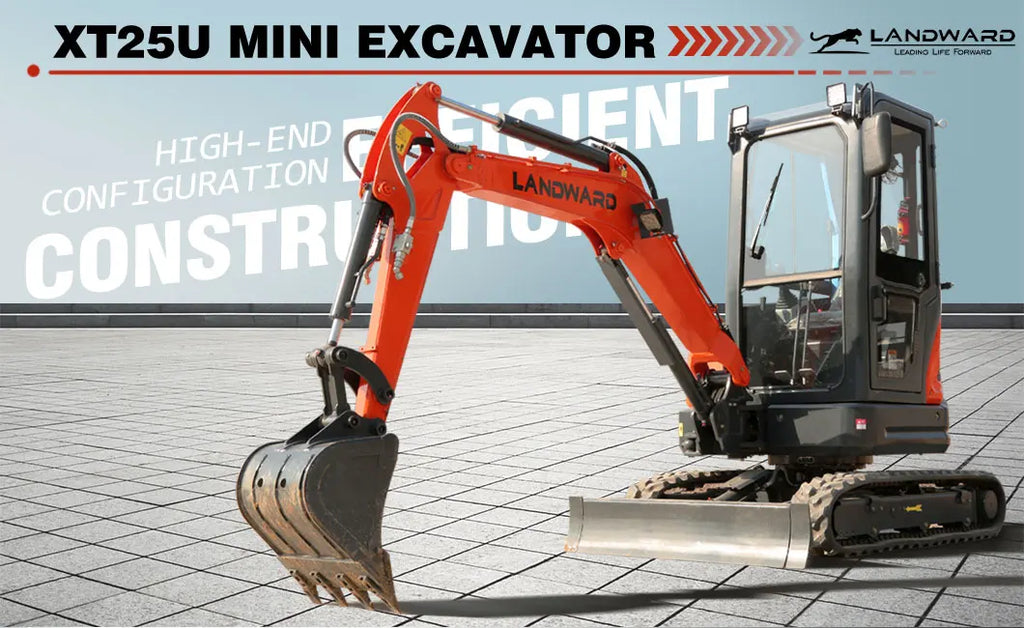 LANDWARD YANMAR Excavator 2.5 Tons Mini Excavator Optional Engine 24HP XT25U Crawler Cab Mini Excavator 3 Tons Euro 5 Customized