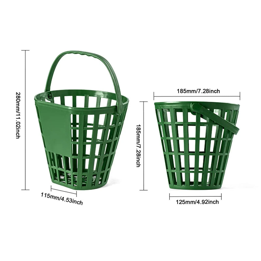 Golf Ball Basket Ball Bucket Stable Carry Bucket Anti Rolling Practical with Handle for Practice Course Driving Range Court
