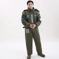 Winter Waterproof Windproof Ski Suit Thick Fleece Jumpsuit for Men Women, Cold Resistant Motorcycle Riding Suit