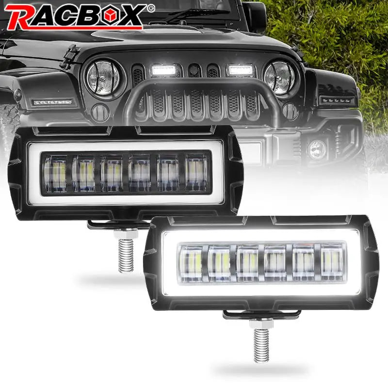 4 inch 5 inch 7D Angel Eye LED work Light Bar Offroad 4x4 Spotlight Fog Lamp 12V 24V Driving Work lamp DRL for Truck SUV ATV