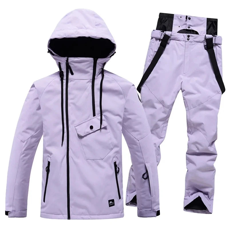 Pure color, Men and Women, Winter Snow Wear, Snow Ski, Suit Sets, Snowboarding Suit, Ski Jacket and Pant, Ski Suit Jacket, adult