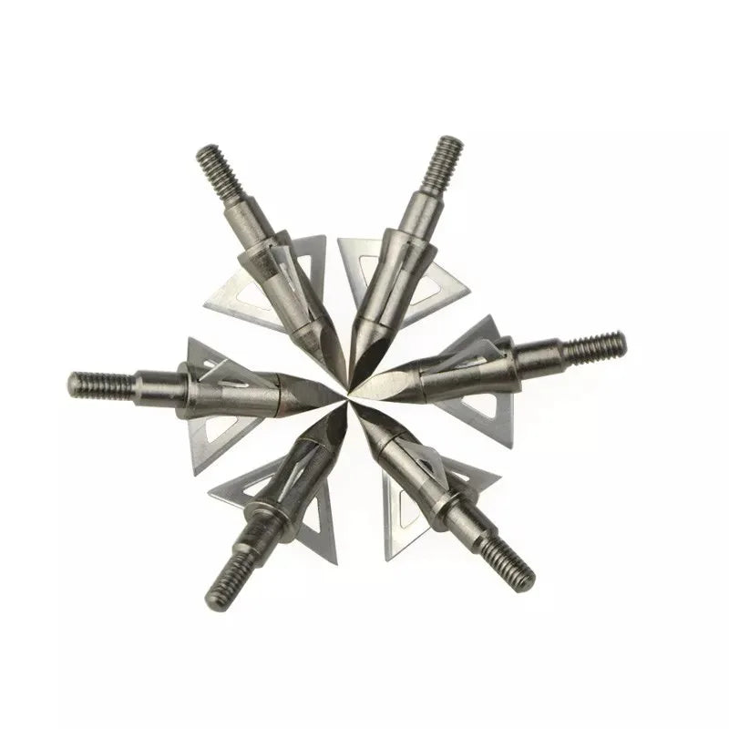 6/12 100grain 125grain Archery Arrowheads Broadheads Blade Crossbow Tips Arrow Screw Bow Hunting Points