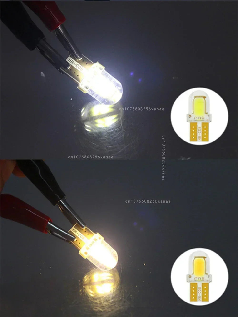10pcs Car Interior Lamps T10 194 168 W5W COB 4 SMD LED CANBUS Silica Bright White Clearance License Light Bulbs Car Lights